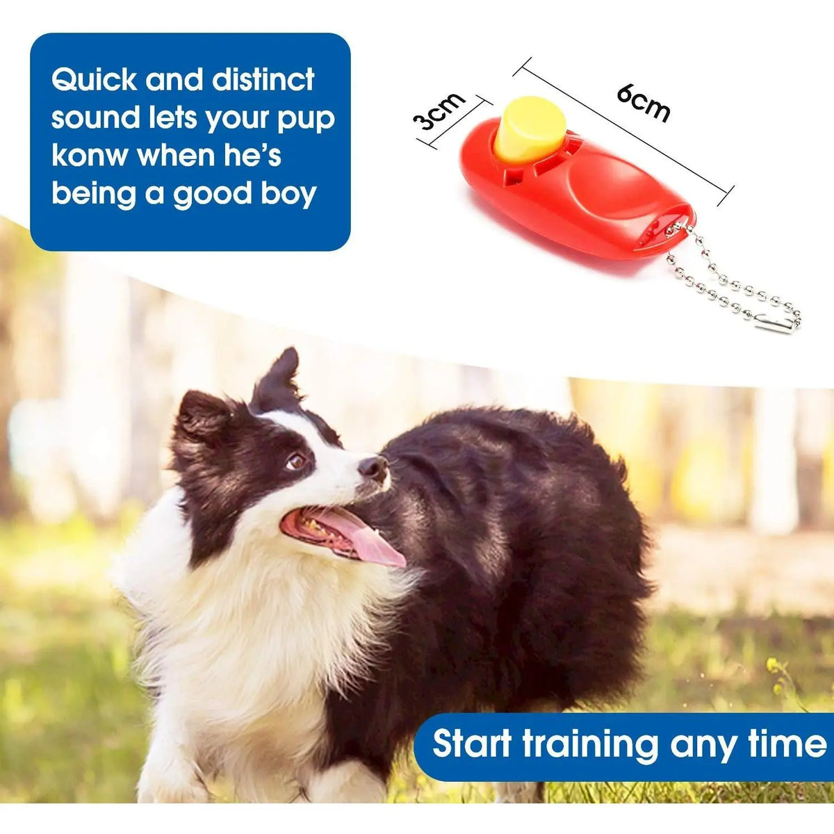15/20/30/50/100 Ft Long Leash with Clickers for Small, Medium and Large Dogs or Cats (15 , Red)
