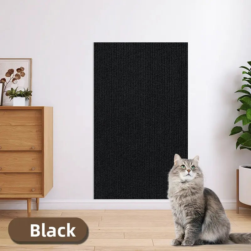 Cat Scratch Protector for Furniture - 11.85" x 39.3" Easy Installation Anti-Scratch Sticky Pad, Ideal for Leather Couch Arms & Corners, Decorative Iridescent Stained Glass Window Film
