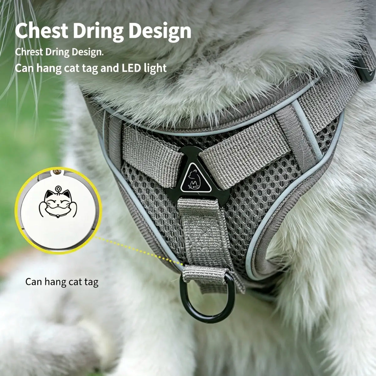 Escape-Proof Cat and Kitten Harness and Leash Set - Adjustable Breathable Mesh Vest with Reflective Strip and Comfortable Materials for Safe Walking (Includes Summer Edition)