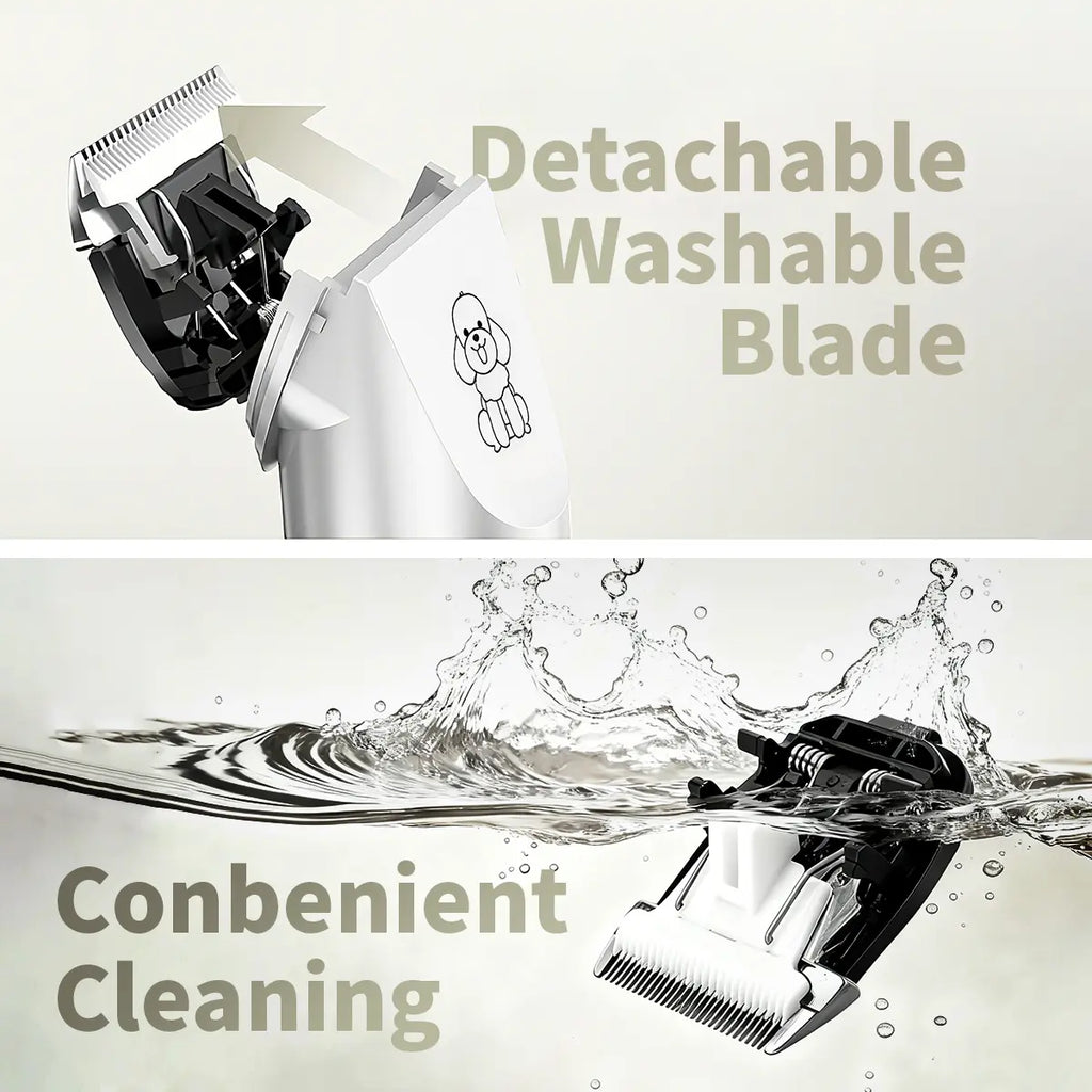 Rechargeable Cordless Dog Clippers - Built-In Battery, Low Noise, Low Vibration, LCD Digital Display Precision Grooming Kit with Deodorant Plastic Combs, Universal Pet Hair Trimmer for Dogs, Rabbits