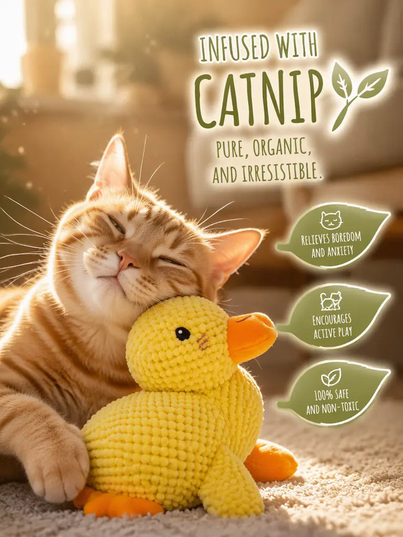 UQIOZ New Catnip Plush Cat Toy - Universal Size Interactive Wand for Teasing Play, Chew-Resist Self-Play Boredom Buster, Crinkle Sound Teething Pet Supply for Cat Lovers