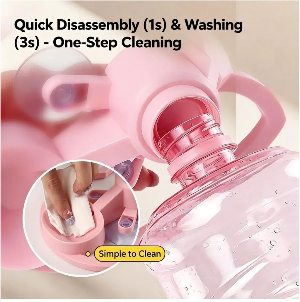 Gravity Pet Water Dispenser with Refillable Water Bottle - Food-Grade ABS, No Electricity Required, Spill-Proof Design, Stable Bowl for Cats and Small Dogs, Available in Pink and Blue