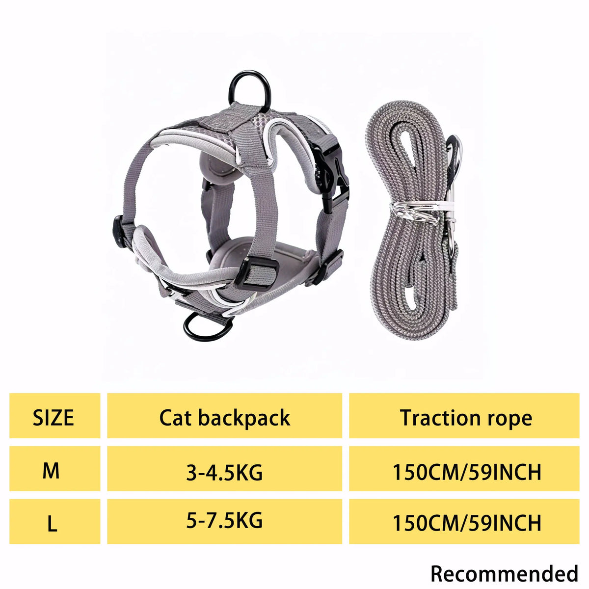 Escape-Proof Cat and Kitten Harness and Leash Set - Adjustable Breathable Mesh Vest with Reflective Strip and Comfortable Materials for Safe Walking (Includes Summer Edition)