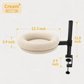 Heavy-Duty Desk-Mounted Cat Bed with Adjustable Swivel Arm, Removable Machine Washable Plush Nest, No-Drill Clip-On Design for Home Office and Gaming Spaces