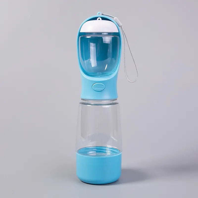 Portable Dog Water Bottle with Built-in Bowl - Travel Hydration Solution for Pets