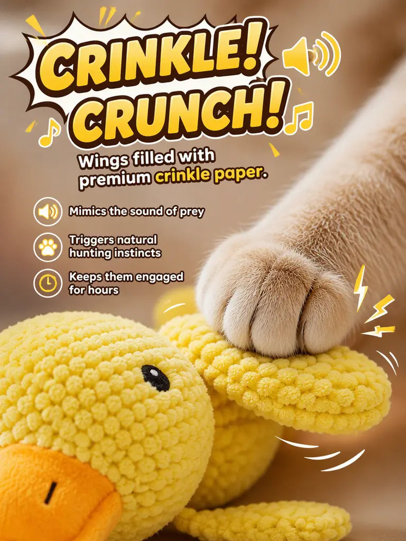 UQIOZ New Catnip Plush Cat Toy - Universal Size Interactive Wand for Teasing Play, Chew-Resist Self-Play Boredom Buster, Crinkle Sound Teething Pet Supply for Cat Lovers