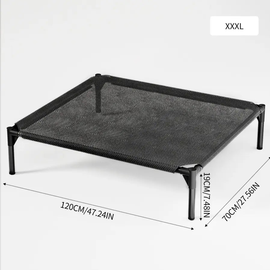 Classical Plain Elevated Cooling Pet Bed - Aluminum Frame, Breathable Mesh Design, Airflow Boost for Dogs & Cats, Comfy Human-Sized for Indoor-Outdoor Use
