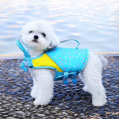 French Bulldog Life Jacket – Float Vest with Rescue Handle & Removable Neck Support