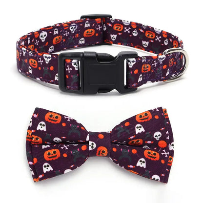 Fall Pumpkin Dog Collar, Adjustable Halloween Pumpkin Pet Collar for Small, Medium & Large Dogs, Cute Autumn Dog Accessories, Thanksgiving Pet Collar, Puppy Collar with Fall Plaid Design, Seasonal Pet Outfit, Viral Pet Products, Trending Dog Accessories