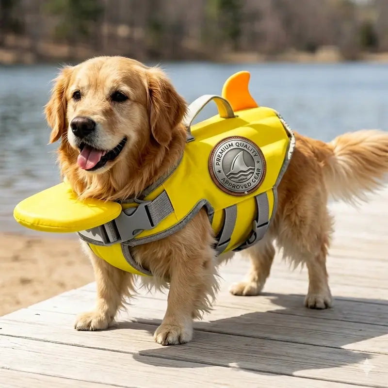 French Bulldog Life Jacket – Float Vest with Rescue Handle & Removable Neck Support
