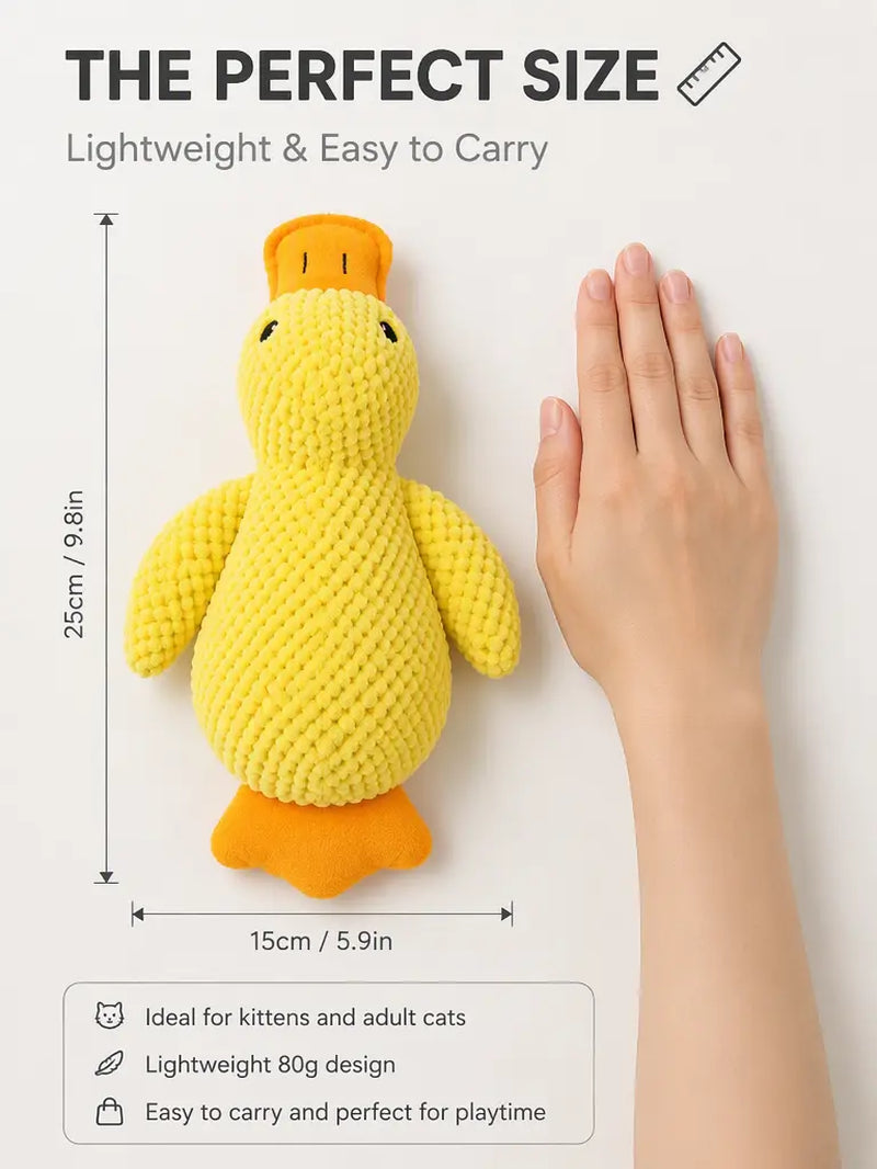 UQIOZ New Catnip Plush Cat Toy - Universal Size Interactive Wand for Teasing Play, Chew-Resist Self-Play Boredom Buster, Crinkle Sound Teething Pet Supply for Cat Lovers