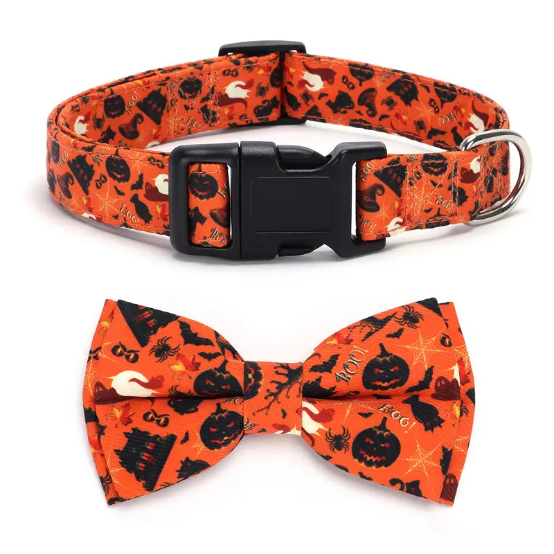 Fall Pumpkin Dog Collar, Adjustable Halloween Pumpkin Pet Collar for Small, Medium & Large Dogs, Cute Autumn Dog Accessories, Thanksgiving Pet Collar, Puppy Collar with Fall Plaid Design, Seasonal Pet Outfit, Viral Pet Products, Trending Dog Accessories