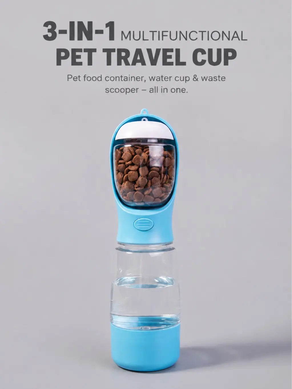 Portable Dog Water Bottle with Built-in Bowl - Travel Hydration Solution for Pets