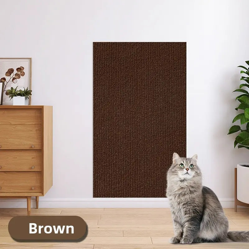 Cat Scratch Protector for Furniture - 11.85" x 39.3" Easy Installation Anti-Scratch Sticky Pad, Ideal for Leather Couch Arms & Corners, Decorative Iridescent Stained Glass Window Film