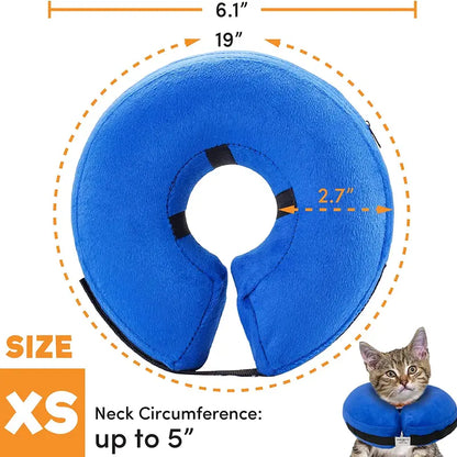 Inflatable Pet Recovery Collar for Dogs & Cats – Soft, Comfortable Post-Surgery & Wound Protection Collar