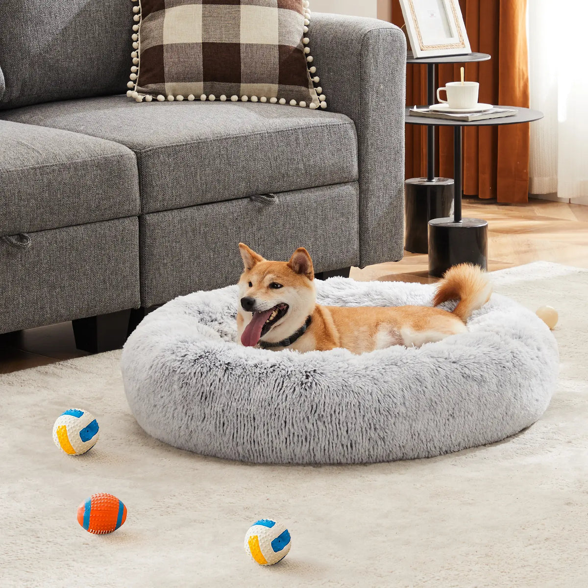 Sweetcrispy Modern Orthopedic Memory Foam Pet Bed for Large Dogs - 3-Sided Bolsters, 20"L x 24"W x 8"Th, Waterproof Detachable Cover, Non-Slip Base, Joint Relief and Consistent Support for Enhanced Comfort and Recovery