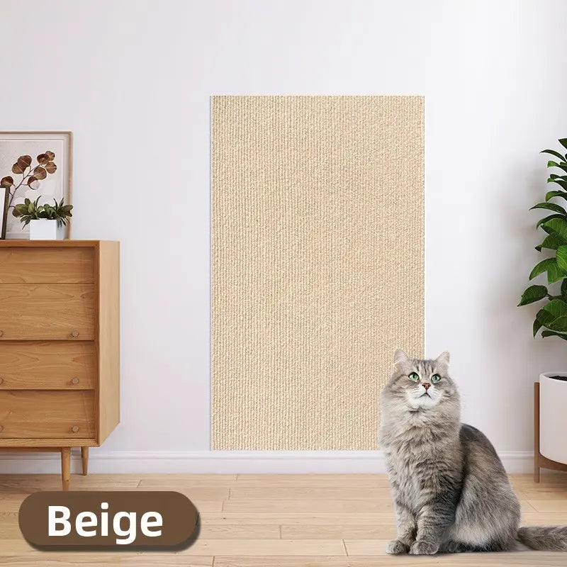 Cat Scratch Protector for Furniture - 11.85" x 39.3" Easy Installation Anti-Scratch Sticky Pad, Ideal for Leather Couch Arms & Corners, Decorative Iridescent Stained Glass Window Film