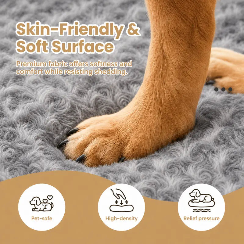 XL Orthopedic Dog Bed for Large Dogs – Egg Crate Foam, Supportive Bolsters, Waterproof Lining & Washable Cover