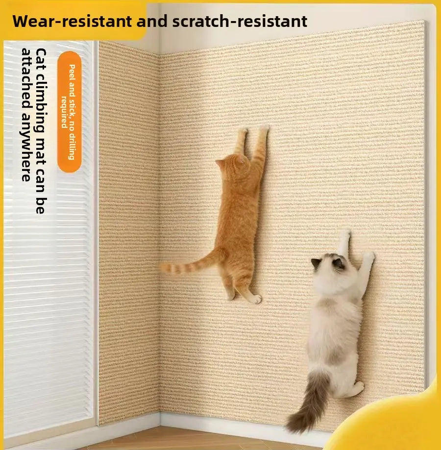 Cat Scratch Protector for Furniture - 11.85" x 39.3" Easy Installation Anti-Scratch Sticky Pad, Ideal for Leather Couch Arms & Corners, Decorative Iridescent Stained Glass Window Film