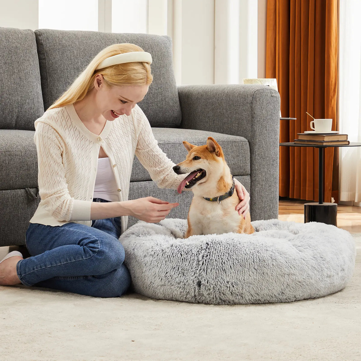 Sweetcrispy Modern Orthopedic Memory Foam Pet Bed for Large Dogs - 3-Sided Bolsters, 20"L x 24"W x 8"Th, Waterproof Detachable Cover, Non-Slip Base, Joint Relief and Consistent Support for Enhanced Comfort and Recovery