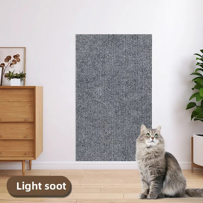 Cat Scratch Protector for Furniture - 11.85" x 39.3" Easy Installation Anti-Scratch Sticky Pad, Ideal for Leather Couch Arms & Corners, Decorative Iridescent Stained Glass Window Film