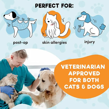 Inflatable Pet Recovery Collar for Dogs & Cats – Soft, Comfortable Post-Surgery & Wound Protection Collar