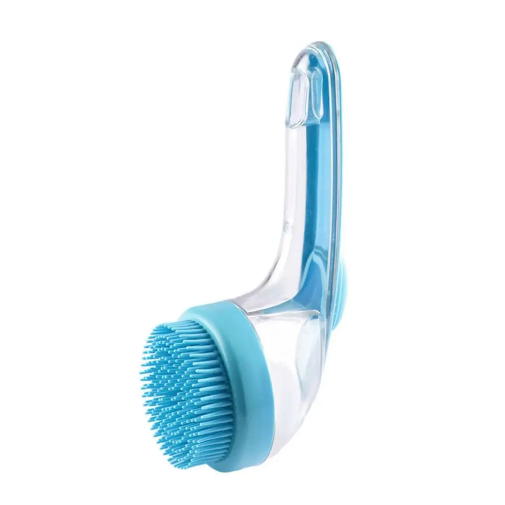 2026 Dual-Function Pet Bathing and Grooming Brush with Built-In Shampoo Dispenser, Ergonomic Non-Slip Handle, Ideal for Dogs and Cats, Fur Shedding Control, Gentle Fur Removal, and Massage Features for Home Use