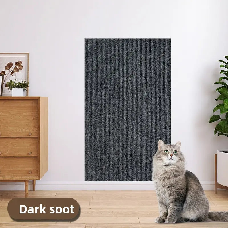 Cat Scratch Protector for Furniture - 11.85" x 39.3" Easy Installation Anti-Scratch Sticky Pad, Ideal for Leather Couch Arms & Corners, Decorative Iridescent Stained Glass Window Film